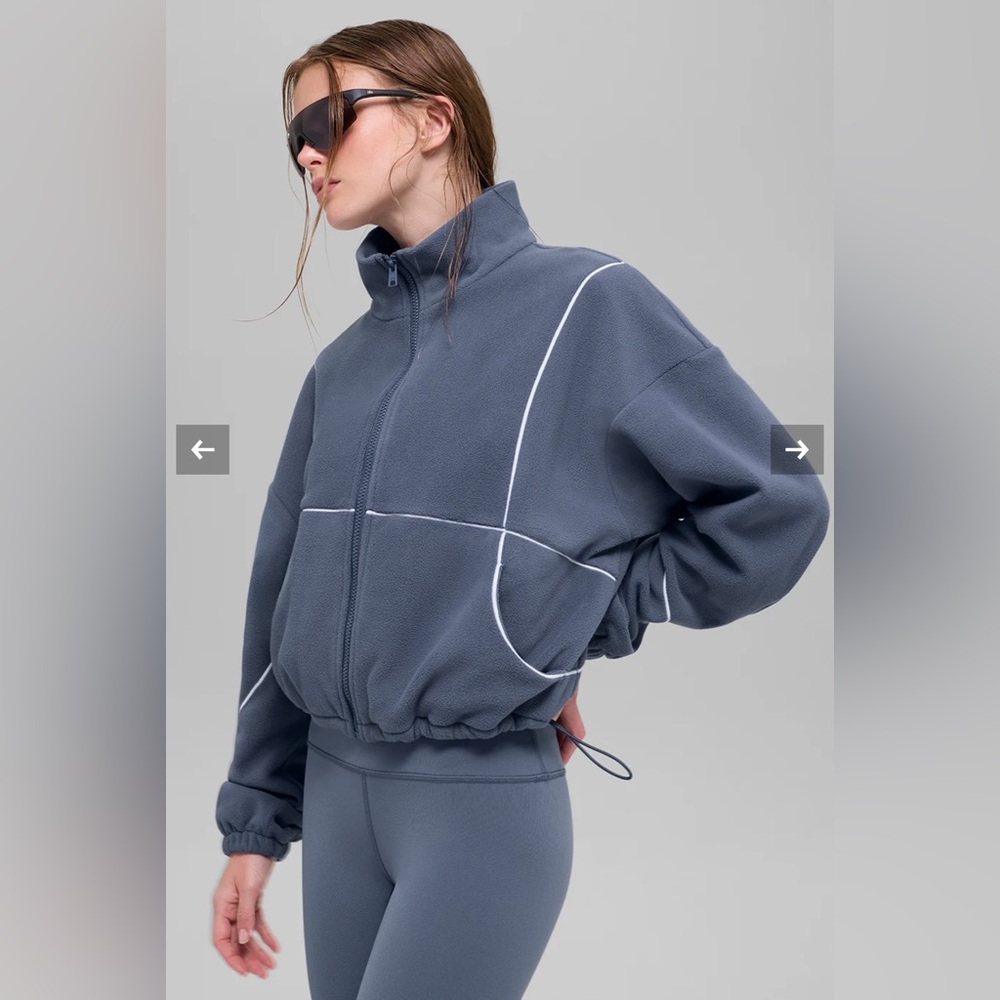 Alo Yoga Large Polar Fleece Game Time Full Zip Jacket💙⚡️